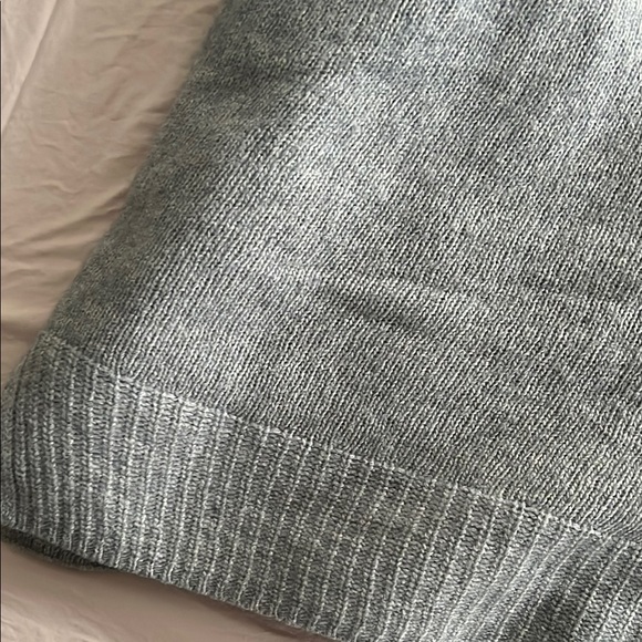 Gray Ribbed Knit Cardigan Sweater - Picture 8 of 9